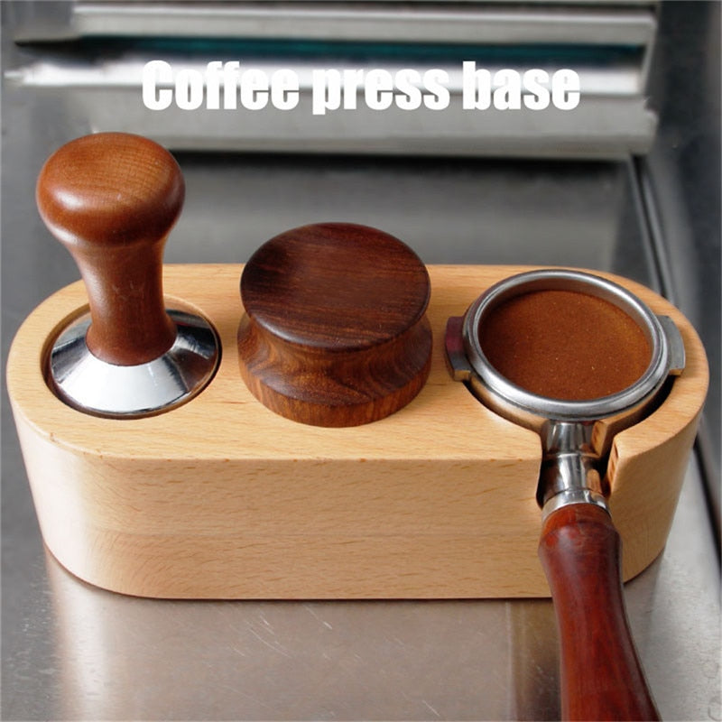 Manual  Wood  Coffee Tamper Holder Mat