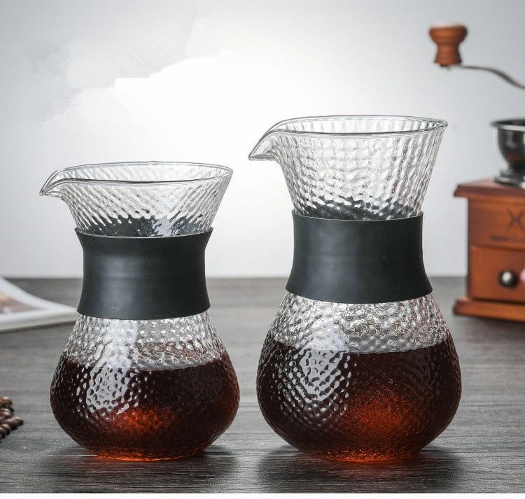 1PC Glass Coffee Kettle Filter Drip Brewing Chemex Hot Brewer Coffee Pot Dripper Barista Pour Over  Coffee Maker JO 1065