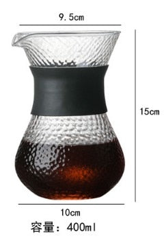 1PC Glass Coffee Kettle Filter Drip Brewing Chemex Hot Brewer Coffee Pot Dripper Barista Pour Over  Coffee Maker JO 1065