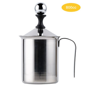 Kitchen Stainless Steel Manual Milk Frother