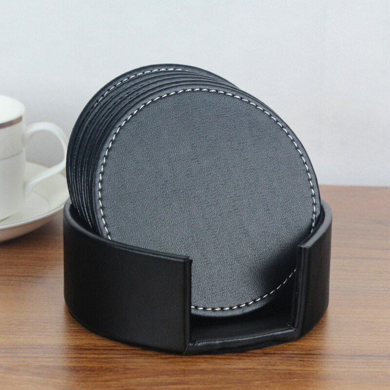 Premium Leather Double Layer Coasters