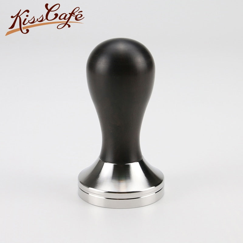 African Black Wood Tamper Coffee Powder Hammer with 304 Stainless Steel Base